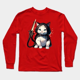 Star Cat Tshirt and Stickers Design Cute Cat Sci-Fi Characters Robot Carousel Long Sleeve T-Shirt
